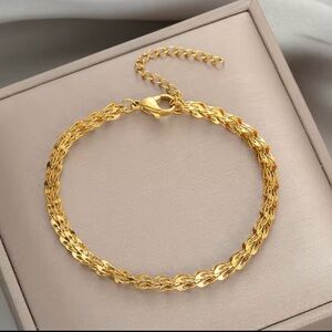 18k gold plated stainless steel bracelet